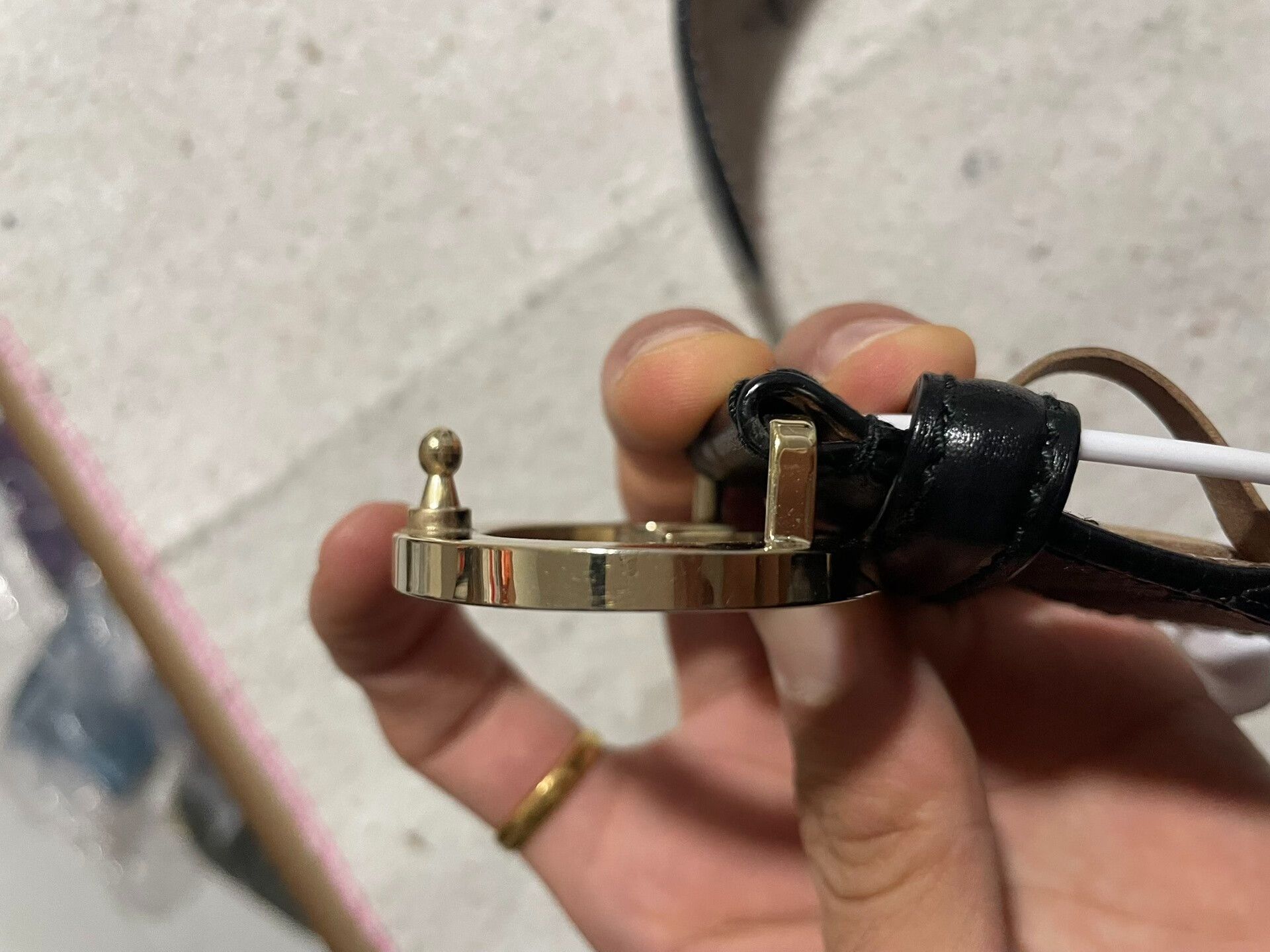 Gucci Gucci Black Leather Belt Size ONE SIZE - 3 Thumbnail