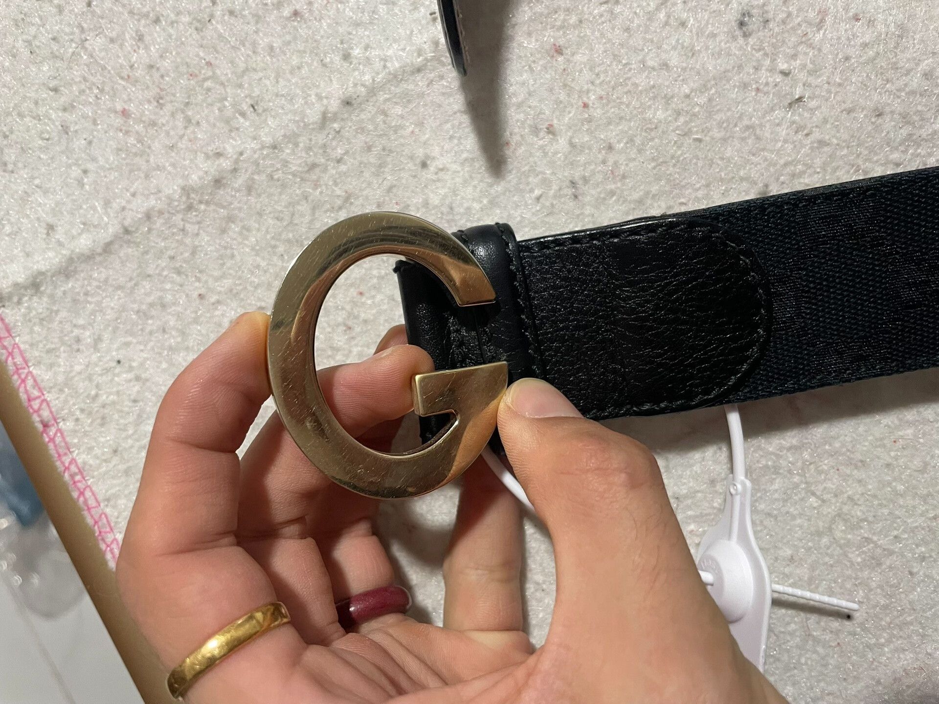 Gucci Gucci Black Leather Belt Size ONE SIZE - 2 Thumbnail