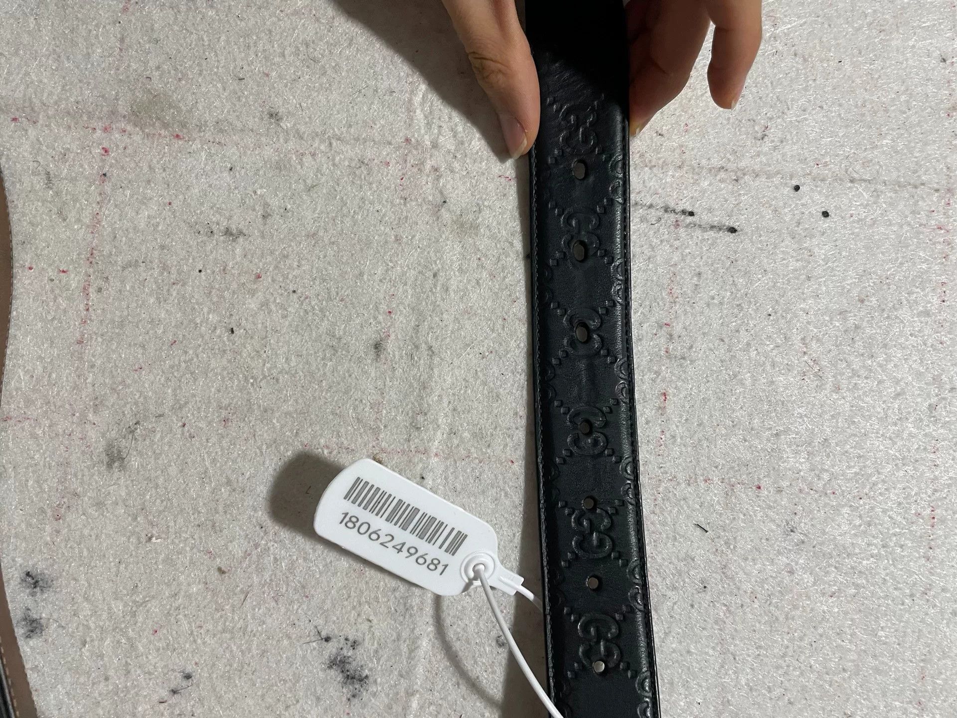 Gucci Gucci Double G Embossed Black Belt Size ONE SIZE - 4 Thumbnail