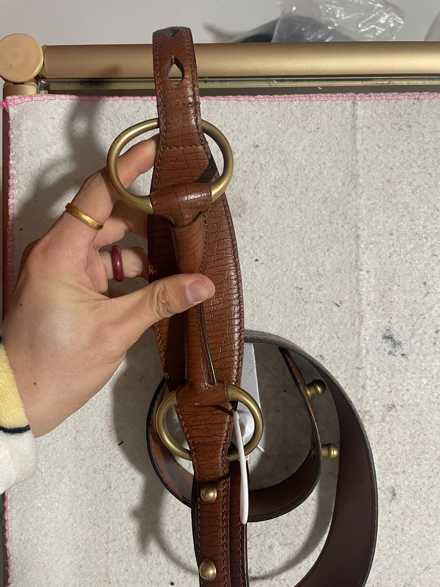 Gucci Gucci Brown Leather Belt Size ONE SIZE - 5 Thumbnail