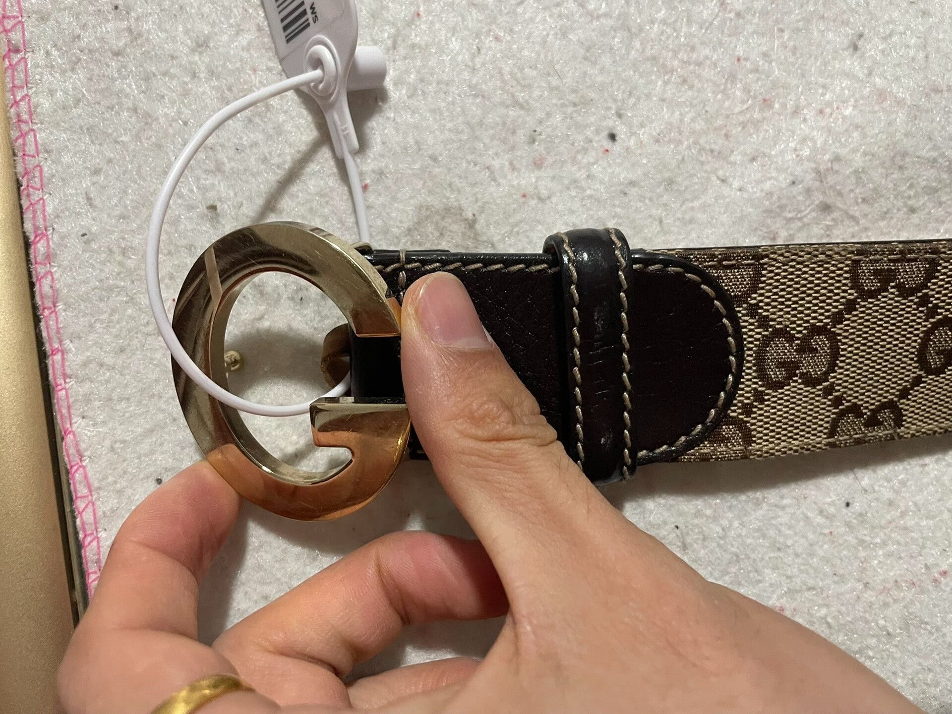 Gucci Gucci GG Monogram G Buckle Belt Size ONE SIZE - 3 Thumbnail