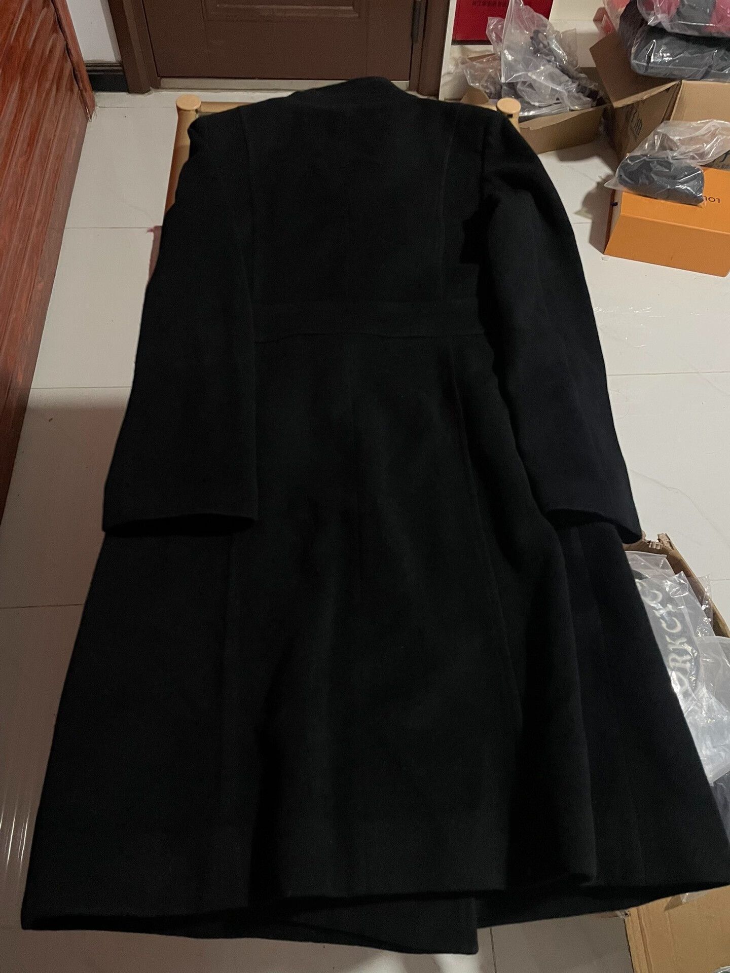 Max Mara MaxMara Black Wool Long Coat Size XS / US 0-2 / IT 36-38 - 7 Thumbnail