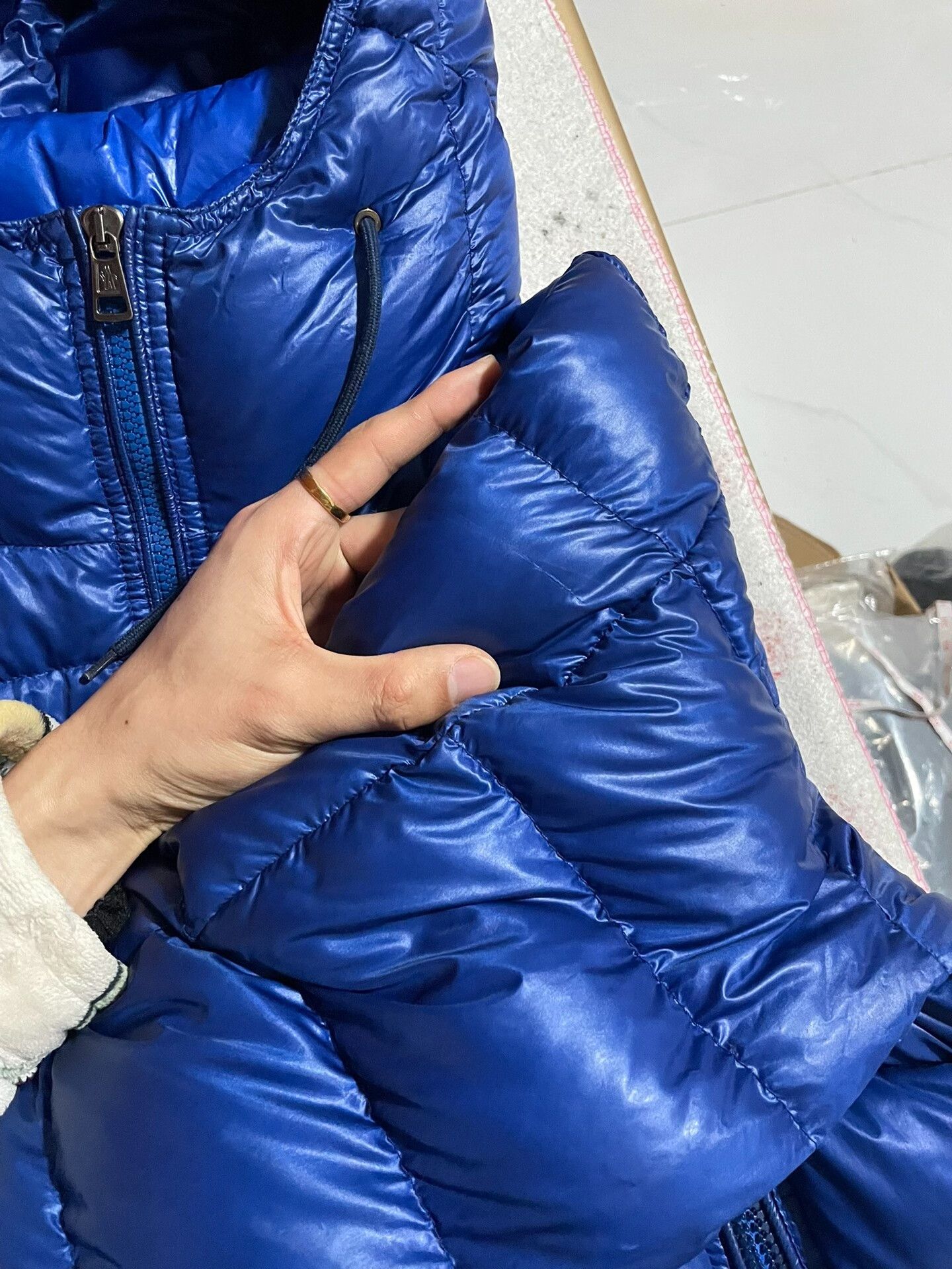 Moncler Moncler Blue Two-Piece Hooded Down Jacket Size US L / EU 52-54 / 3 - 8 Thumbnail