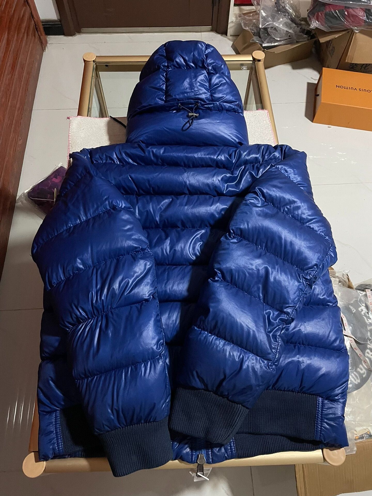 Moncler Moncler Blue Two-Piece Hooded Down Jacket Size US L / EU 52-54 / 3 - 4 Thumbnail