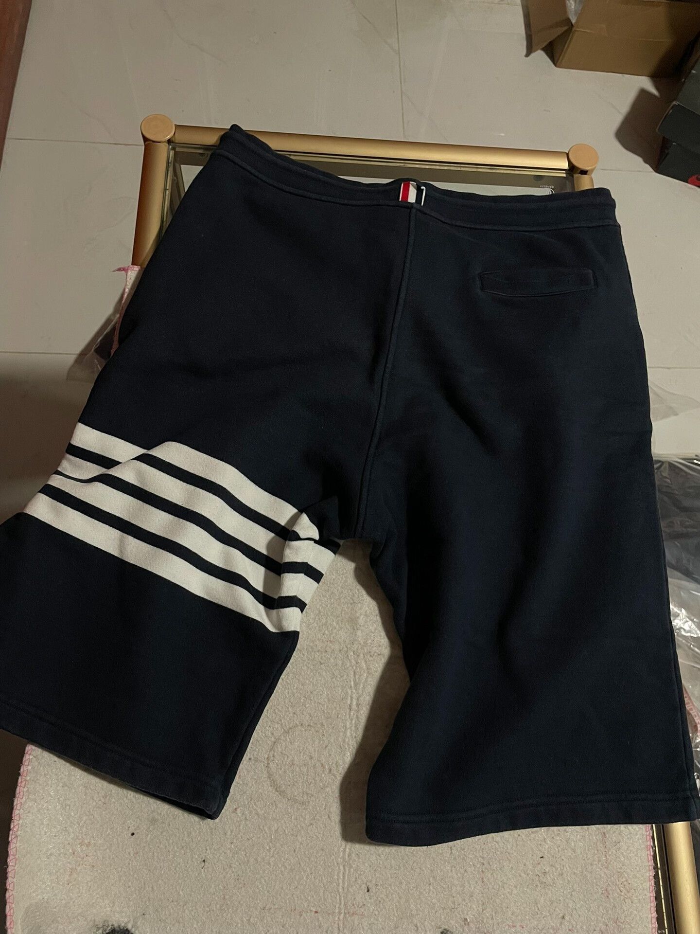 Thom Browne Thom Browne Navy Classic 4-Stripe Shorts Size US 28 / EU 44 - 5 Thumbnail