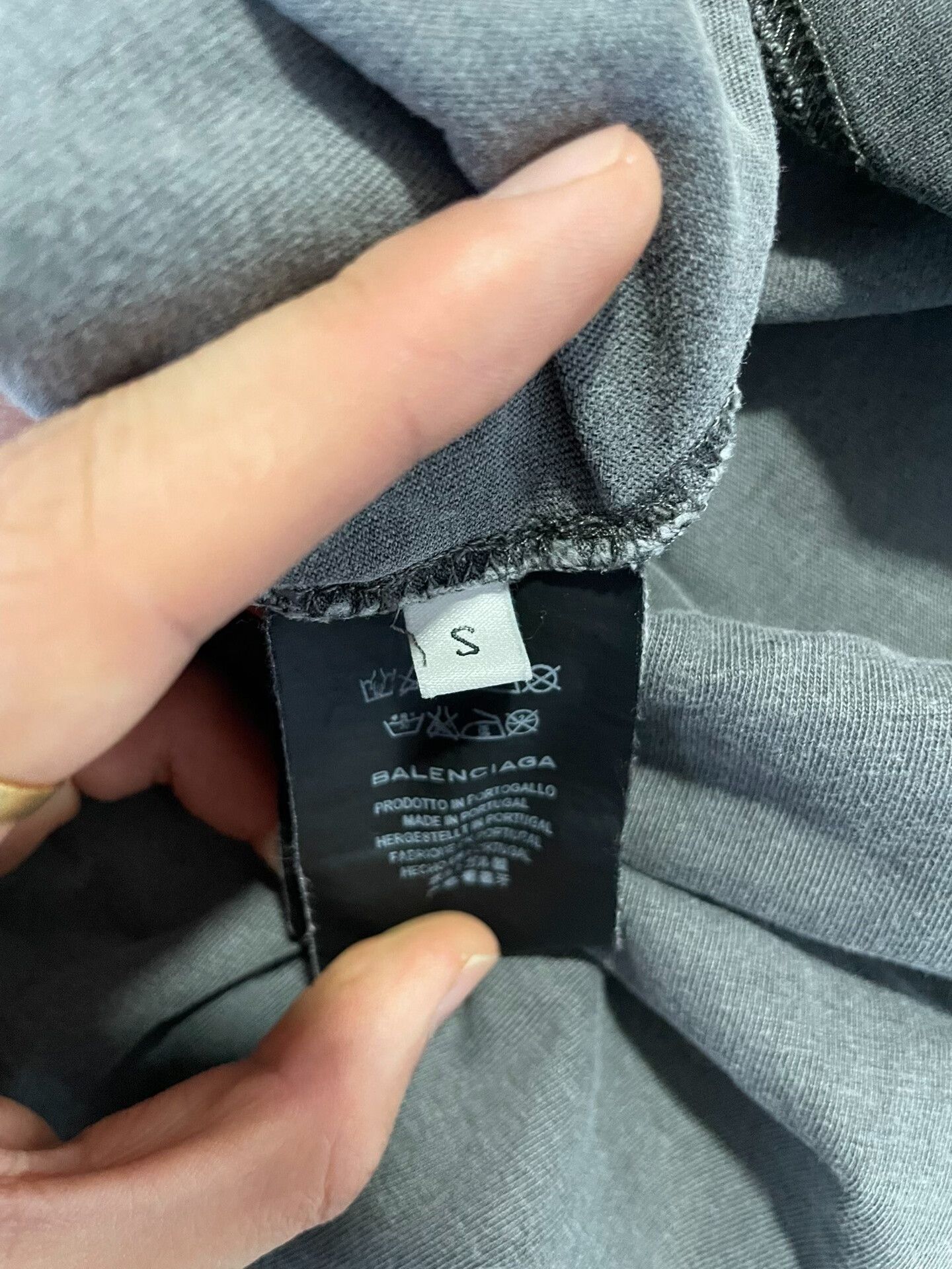 Balenciaga Balenciaga Washed Black Logo T-Shirt Size US S / EU 44-46 / 1 - 4 Thumbnail