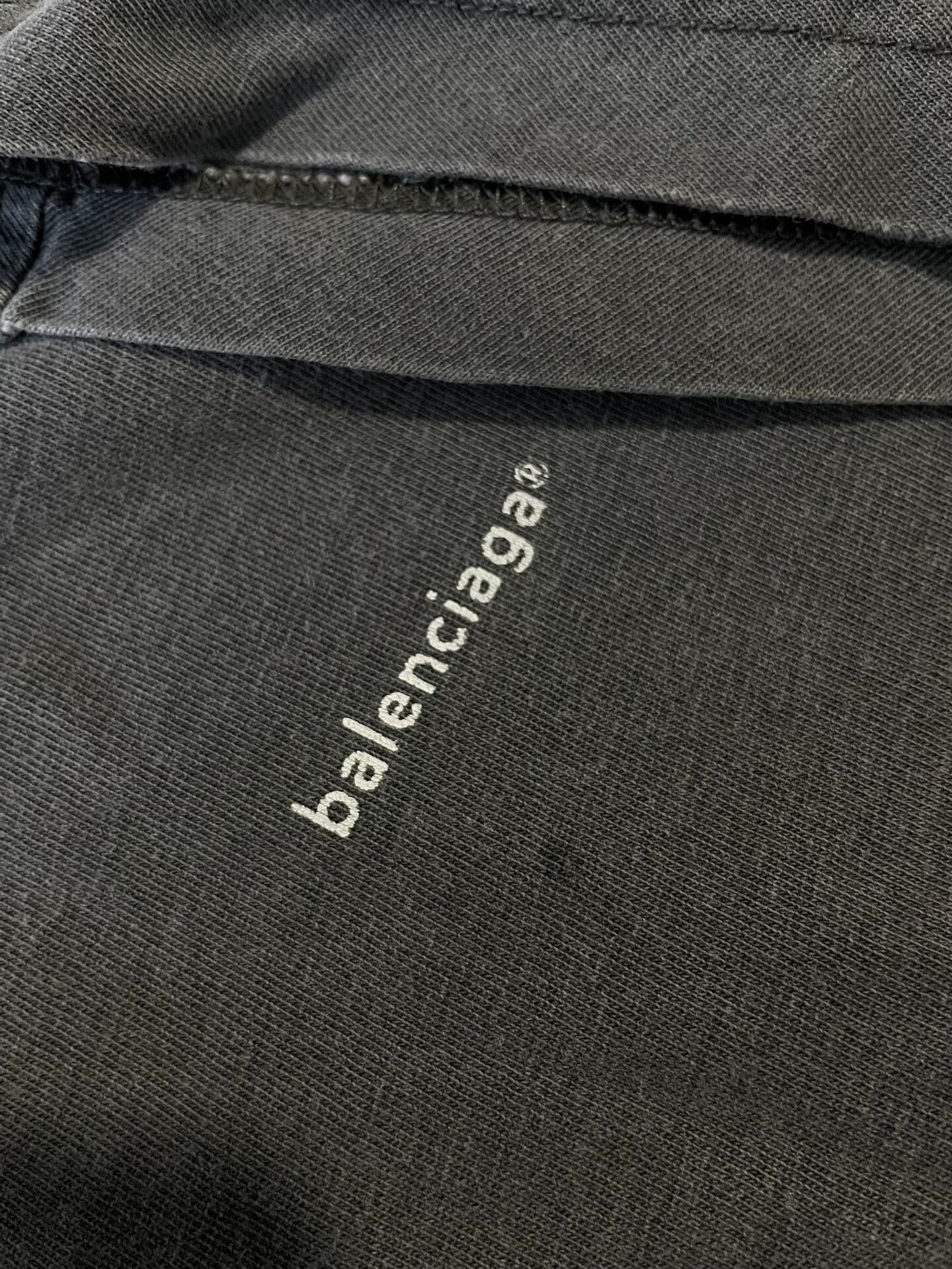 Balenciaga Balenciaga Washed Black Logo T-Shirt Size US S / EU 44-46 / 1 - 3 Thumbnail