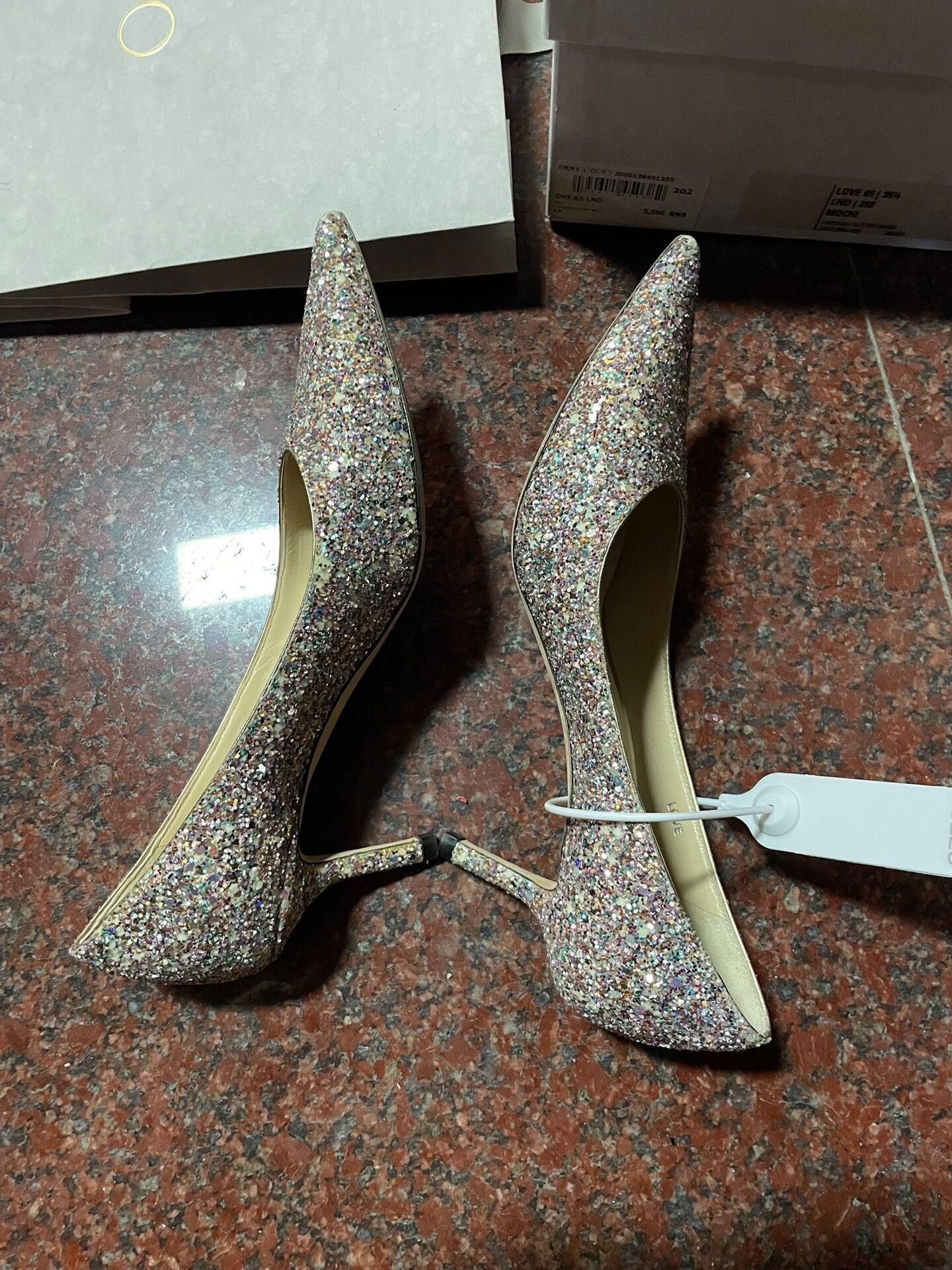 Jimmy Choo Jimmy Choo LOVE 85 Sequin Heels Size US 4.5 / IT 34.5 - 5 Thumbnail