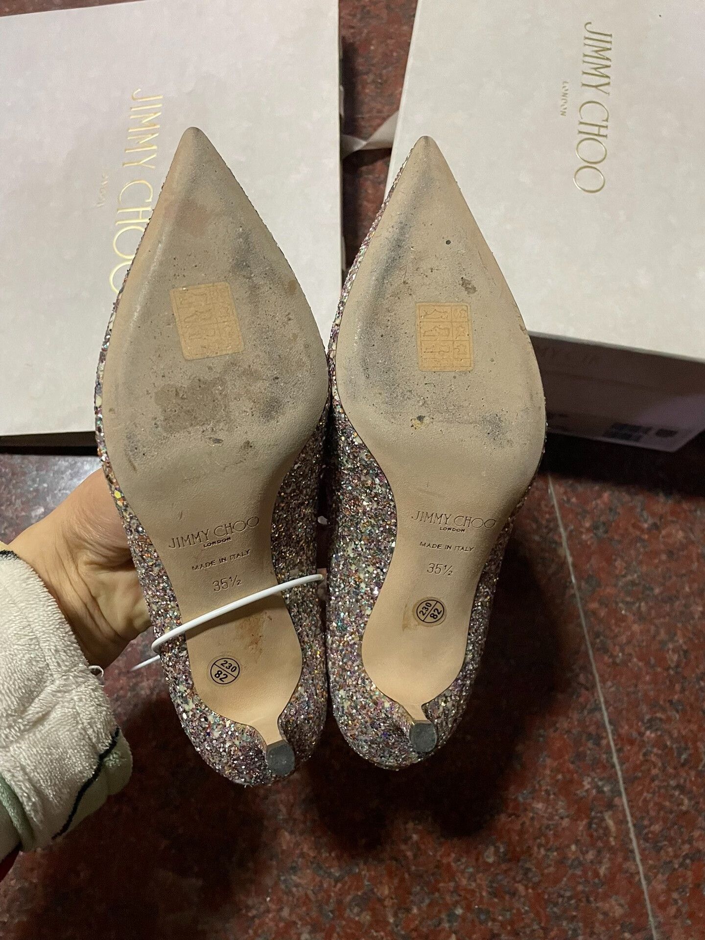 Jimmy Choo Jimmy Choo LOVE 85 Sequin Heels Size US 4.5 / IT 34.5 - 2 Thumbnail