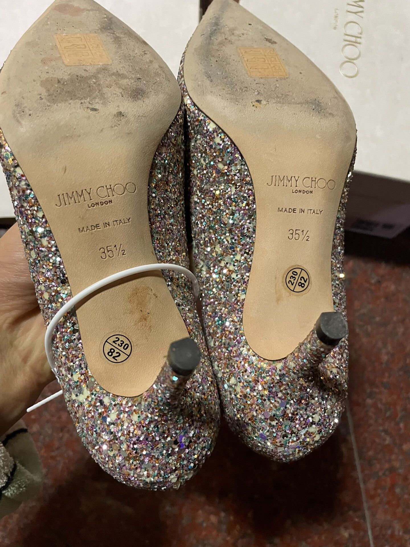 Jimmy Choo Jimmy Choo LOVE 85 Sequin Heels Size US 4.5 / IT 34.5 - 3 Thumbnail