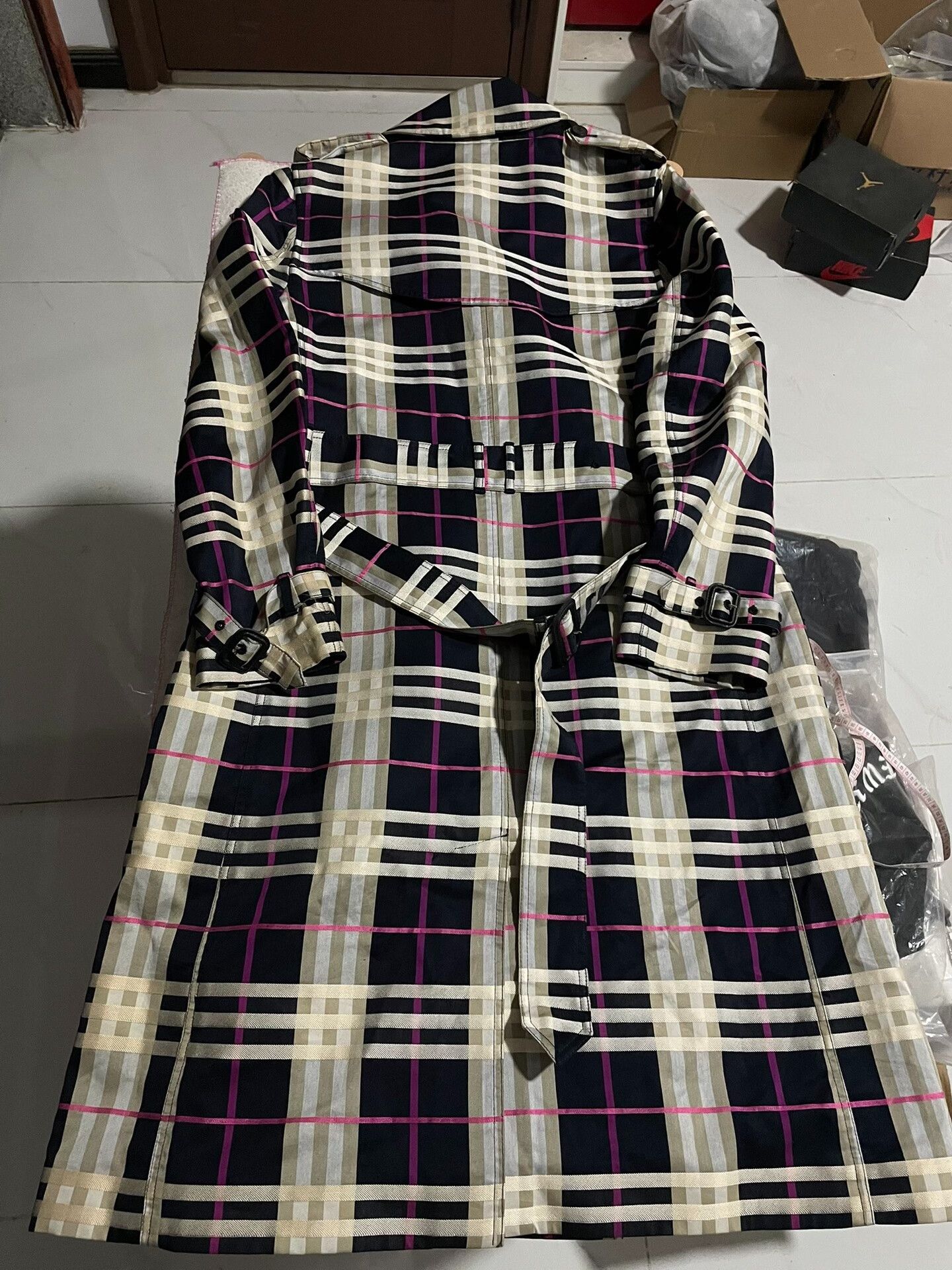 Burberry Burberry Double-Breasted Check Trench Coat Size S / US 4 / IT 40 - 3 Thumbnail