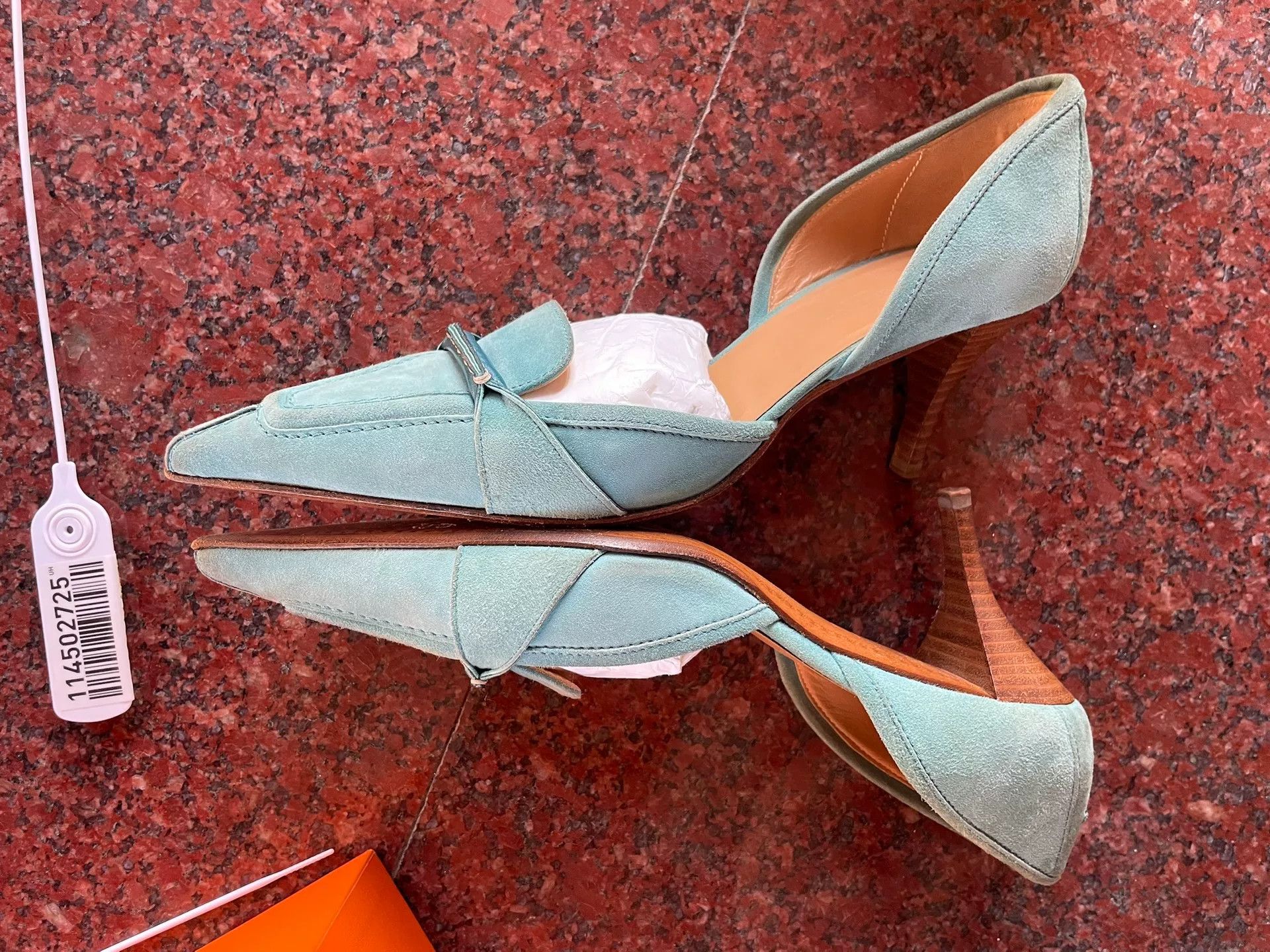 Hermes Hermes Light Green Pointed Heels Size US 6.5 / IT 36.5 - 8 Thumbnail
