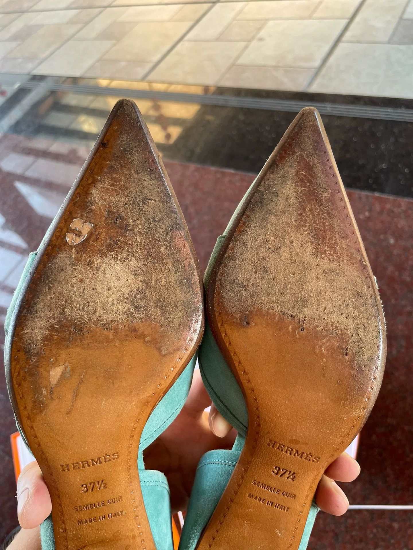 Hermes Hermes Light Green Pointed Heels Size US 6.5 / IT 36.5 - 5 Thumbnail