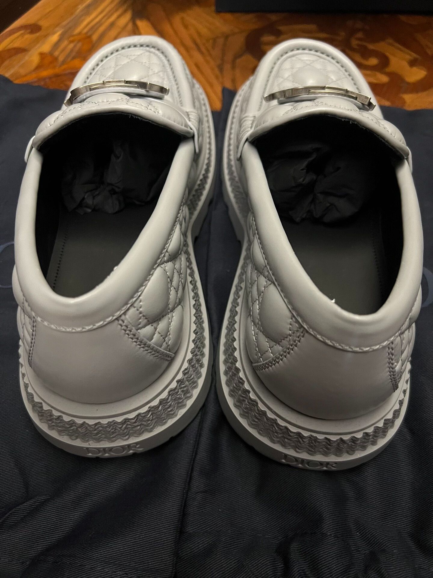 Dior Dior Buffalo Cannage Leather Men's Loafers Size US 8 / EU 41 - 4 Thumbnail