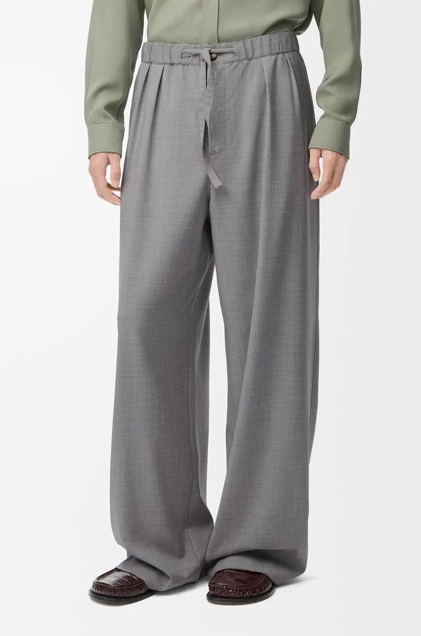 Loewe LOEWE FW25 Men's Wool Drawstring Trousers Size US 29 - 7 Thumbnail