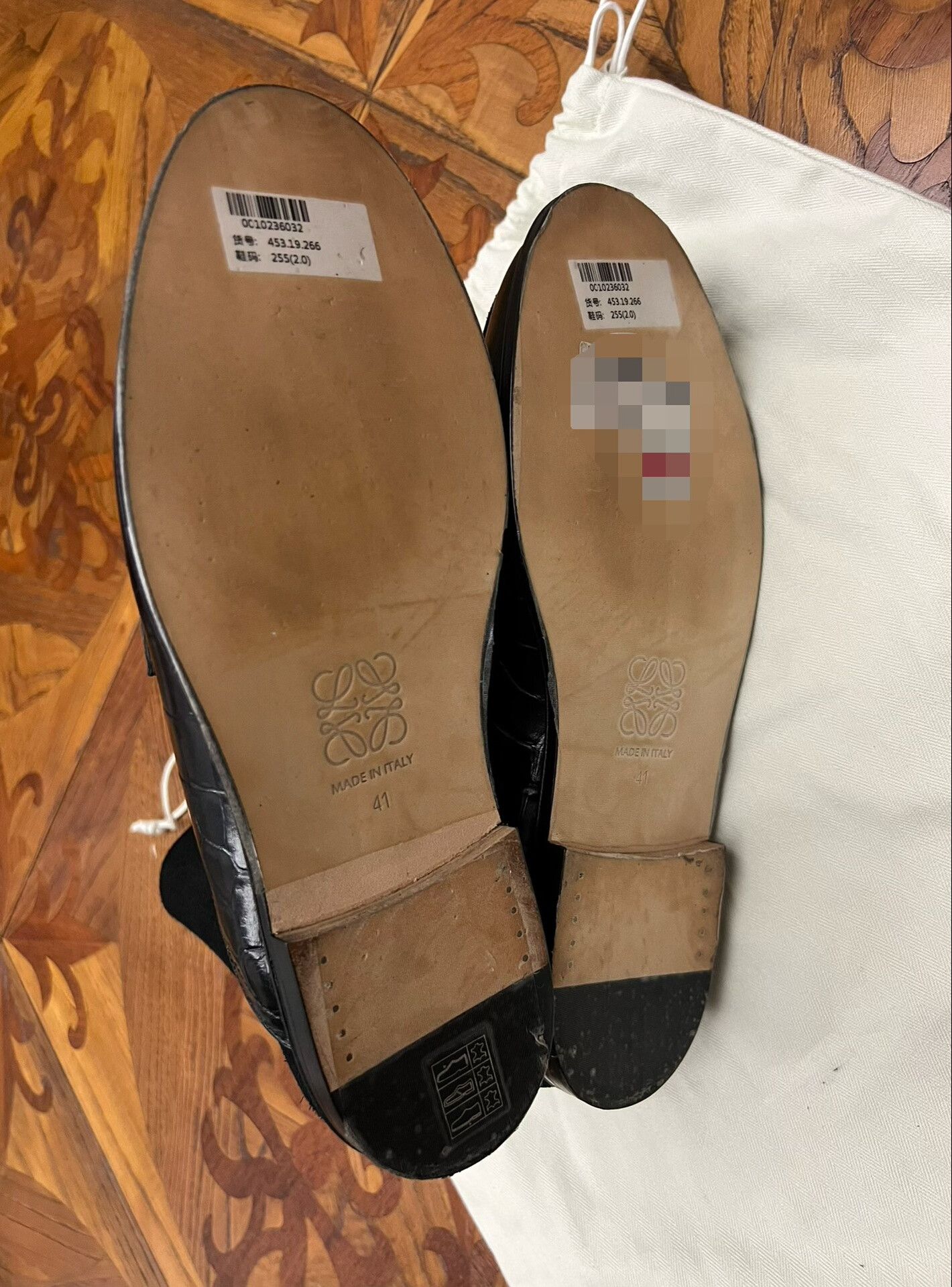 Loewe Loewe Men's Croc-Embossed Sock Loafers Size US 8 / EU 41 - 5 Thumbnail