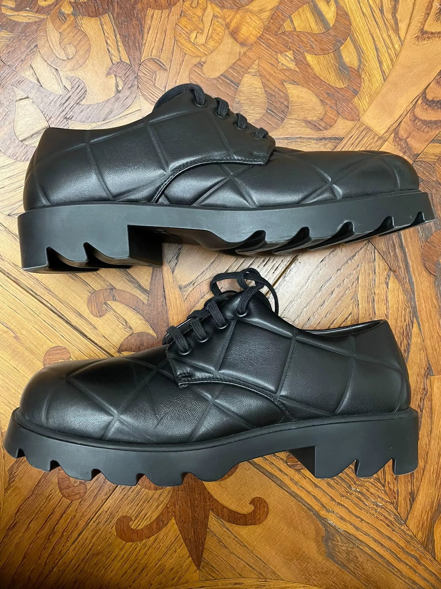 Bottega Veneta Bottega Veneta Men's Round-Toe Derby Shoes Size US 8 / EU 41 - 3 Thumbnail