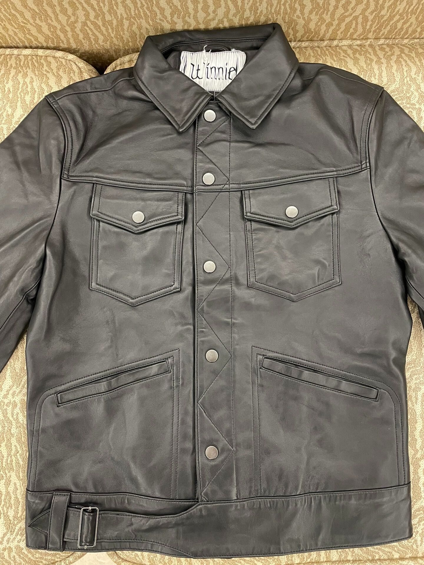WINNIE Winnie New York AW22 Men's Leather Jacket Size US S / EU 44-46 / 1 - 4 Thumbnail