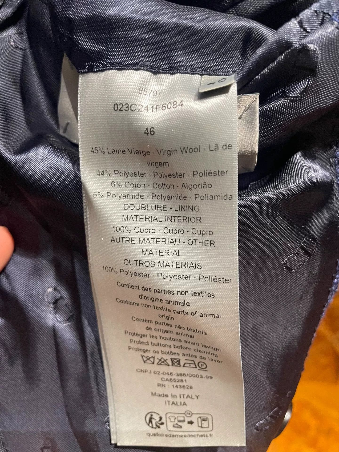 Dior Dior SS24 Men's Peak Lapel Suit Jacket Size US S / EU 44-46 / 1 - 7 Thumbnail