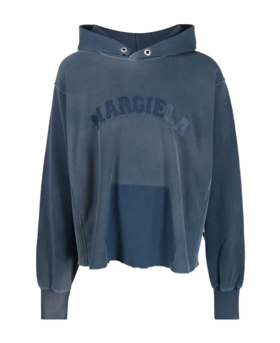 Maison Margiela Maison Margiela Blue Washed Hoodie Size US S / EU 44-46 / 1 - 5 Thumbnail