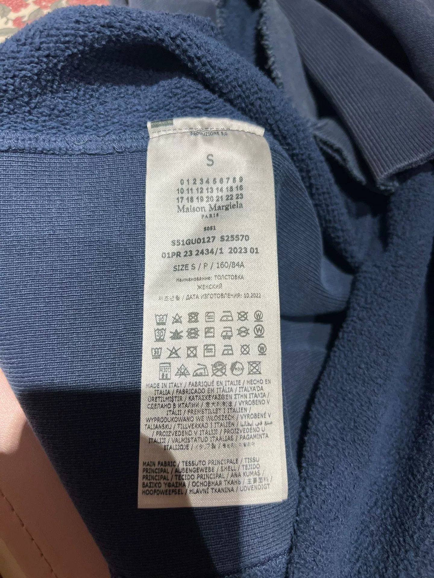 Maison Margiela Maison Margiela Blue Washed Hoodie Size US S / EU 44-46 / 1 - 4 Thumbnail