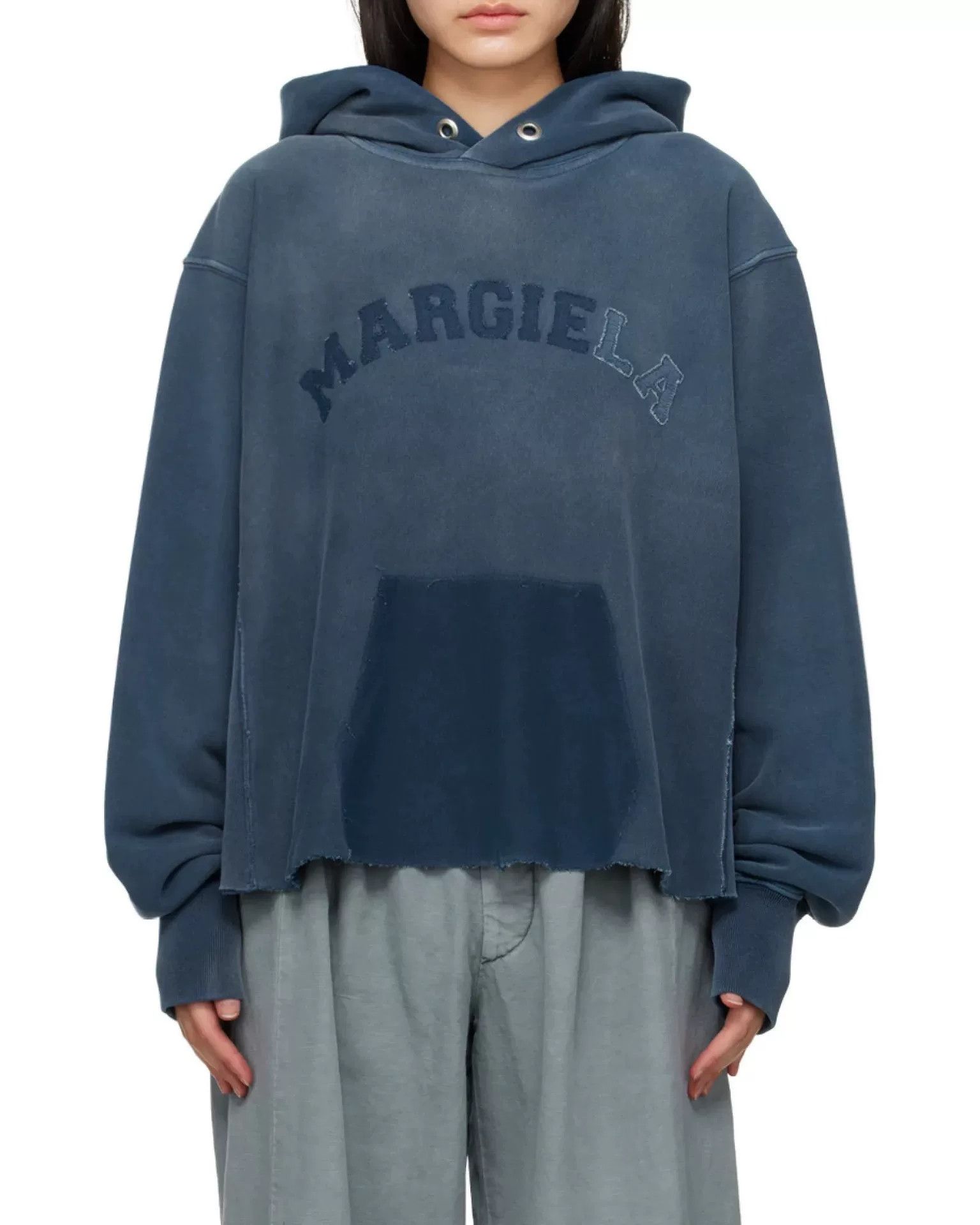 Maison Margiela Maison Margiela Blue Washed Hoodie Size US S / EU 44-46 / 1 - 6 Thumbnail