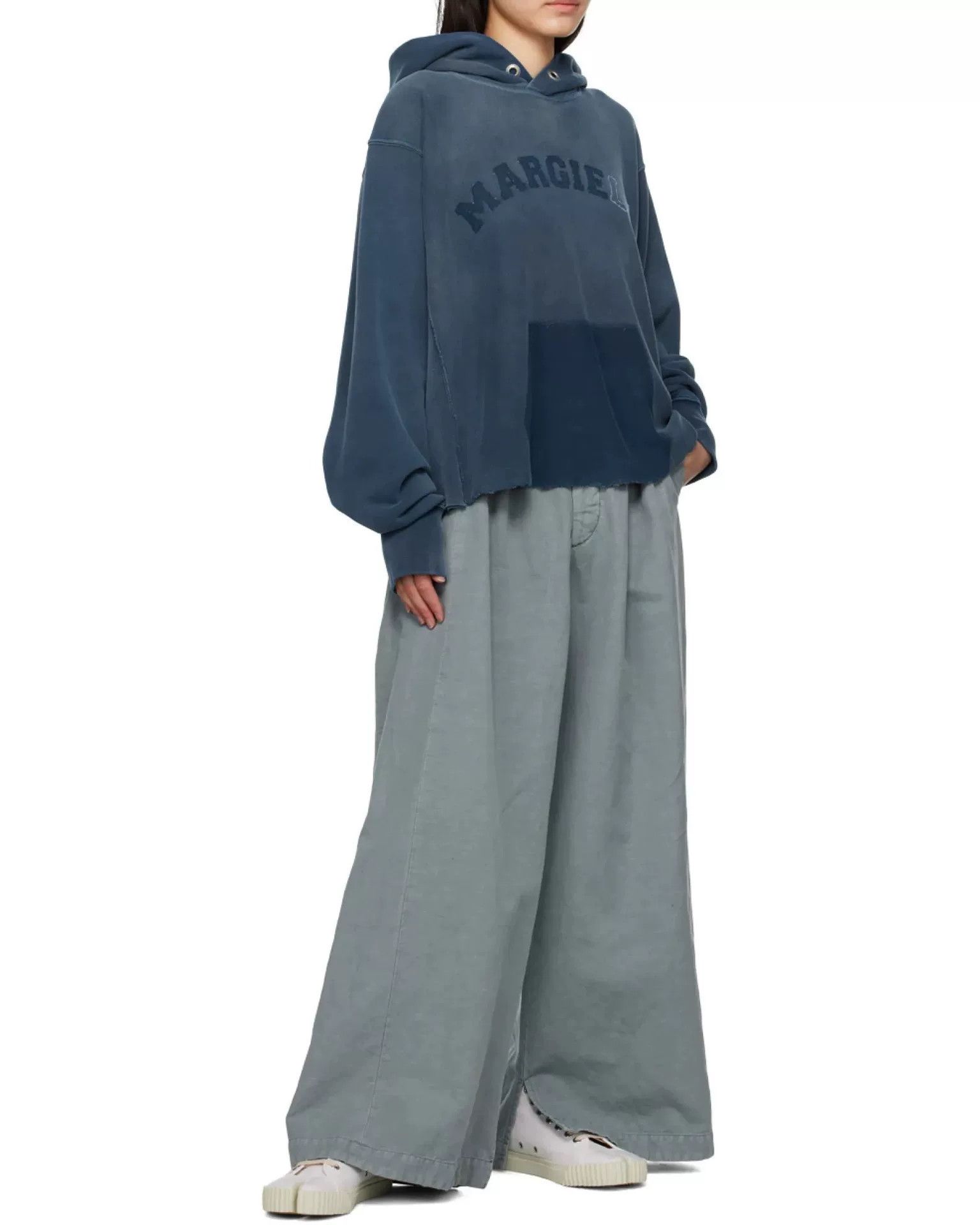Maison Margiela Maison Margiela Blue Washed Hoodie Size US S / EU 44-46 / 1 - 7 Thumbnail