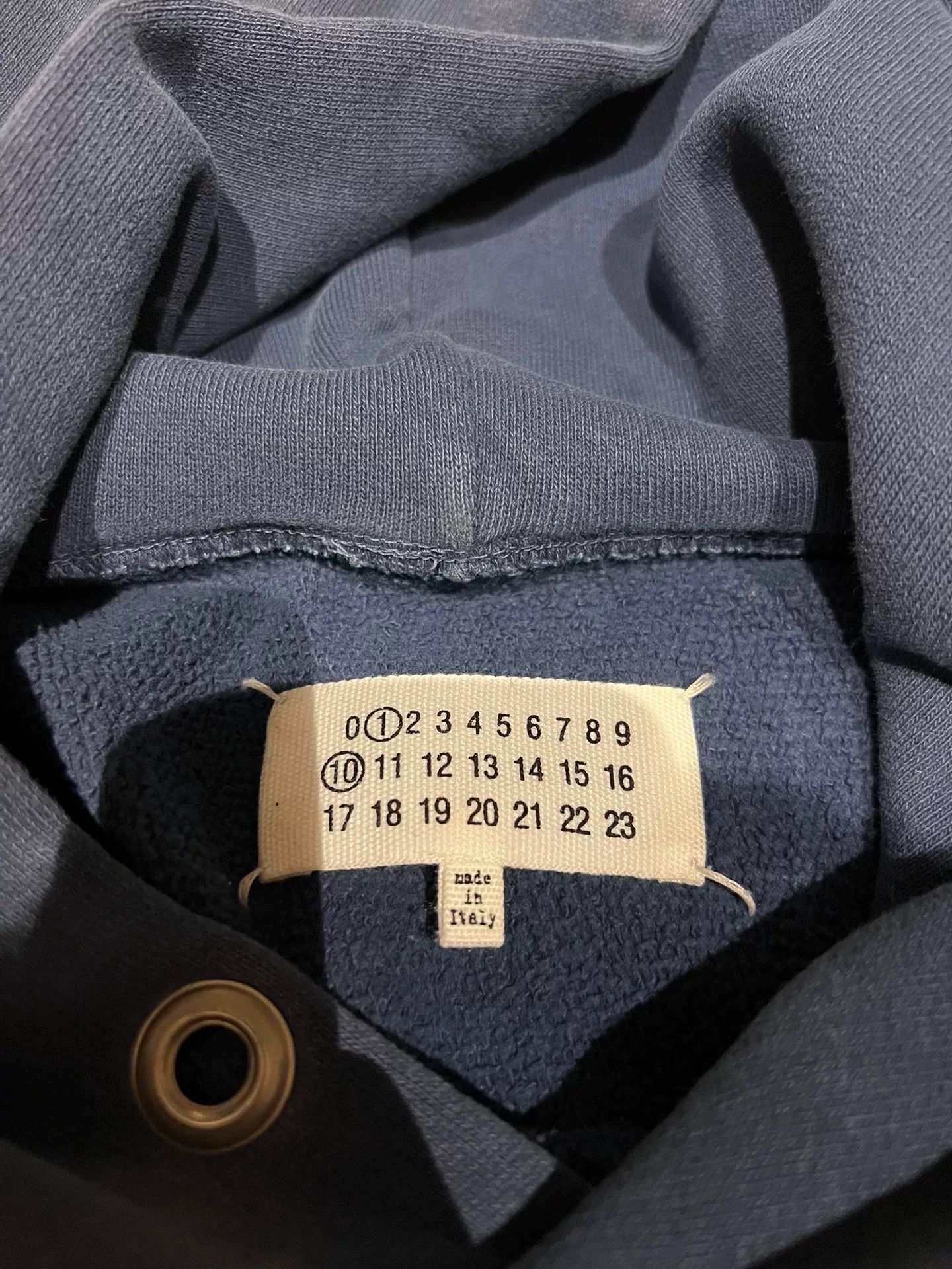 Maison Margiela Maison Margiela Blue Washed Hoodie Size US S / EU 44-46 / 1 - 3 Thumbnail