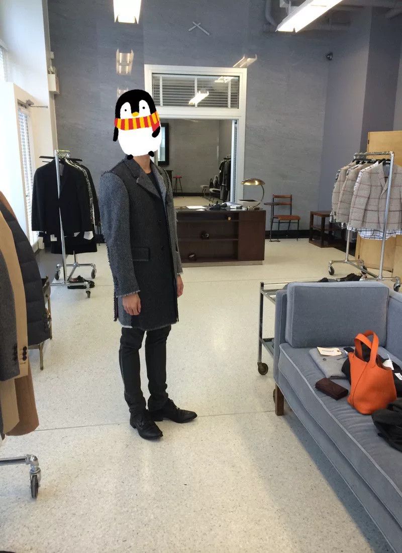 Thom Browne Thom Browne 2014 Fall/Winter Gray Wool Coat Size US XS / EU 42 / 0 - 5 Thumbnail