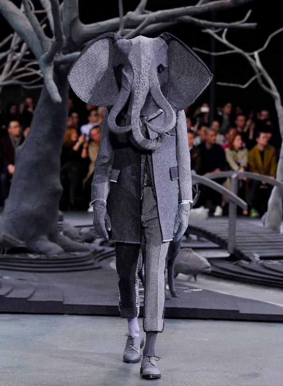 Thom Browne Thom Browne 2014 Fall/Winter Gray Wool Coat Size US XS / EU 42 / 0 - 4 Thumbnail