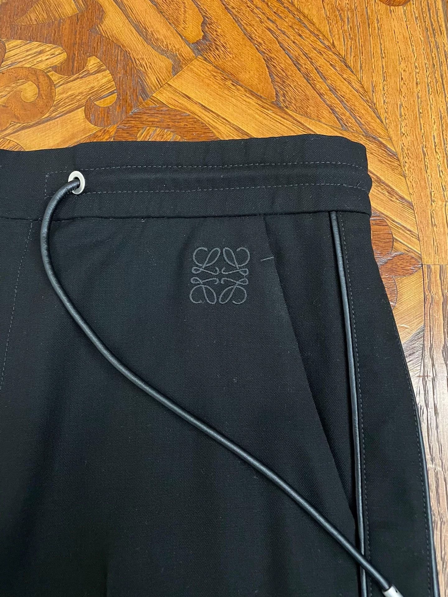 Loewe Loewe Men's Black Wool Track Pants Size US 32 / EU 48 - 2 Thumbnail