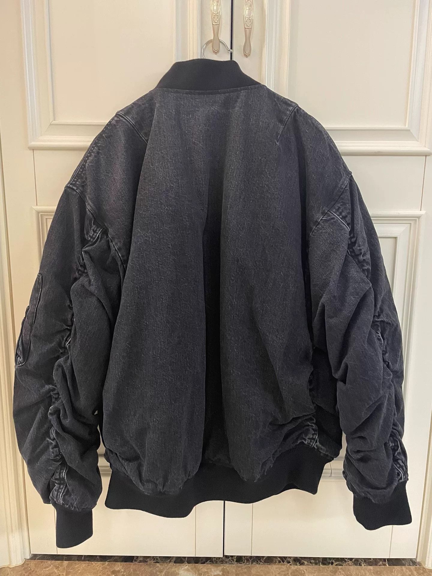 Prada Prada Men's Washed Denim Bomber Size US S / EU 44-46 / 1 - 2 Thumbnail