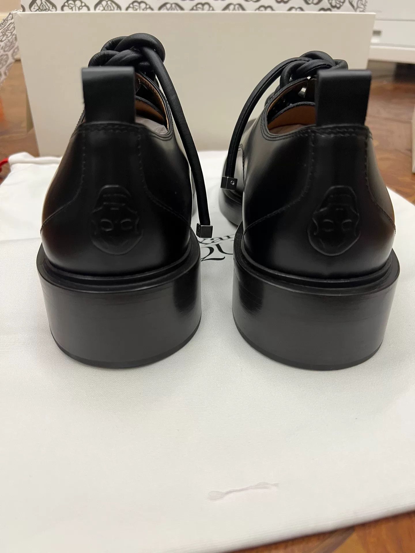 Alexander McQueen Alexander McQueen Men's Square-Toe Lace-Up Shoes Size US 8 / EU 41 - 4 Thumbnail