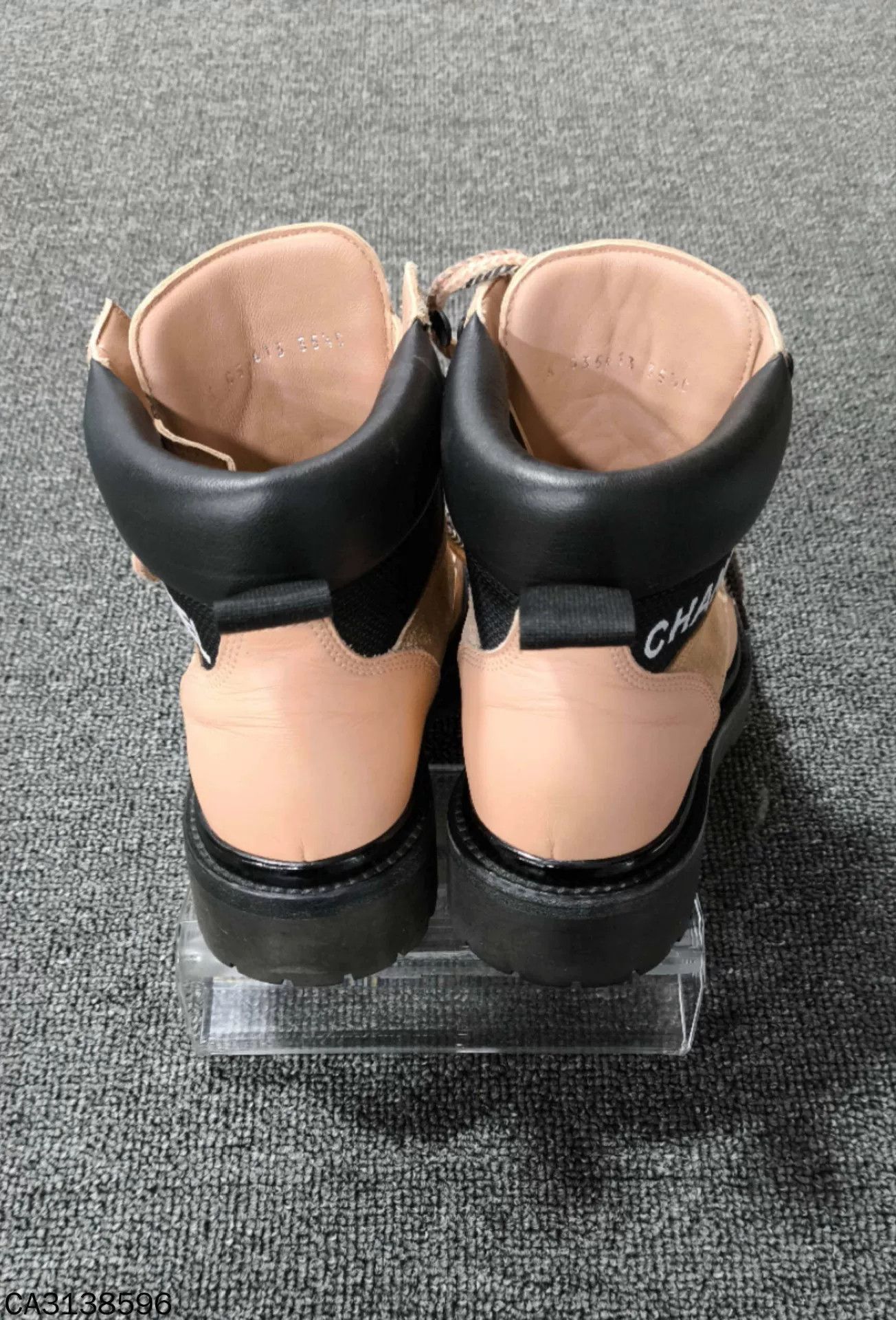 Chanel Chanel Pink Logo Martin Boots Size US 4.5 / IT 34.5 - 4 Thumbnail