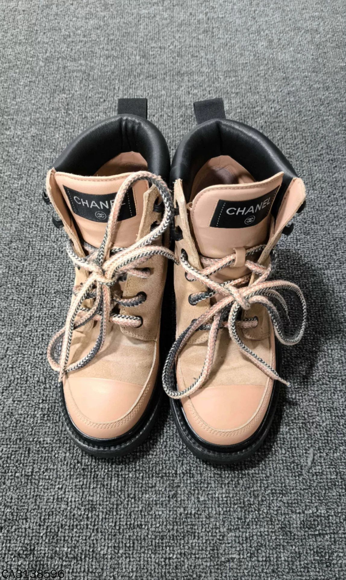 Chanel Chanel Pink Logo Martin Boots Size US 4.5 / IT 34.5 - 5 Thumbnail