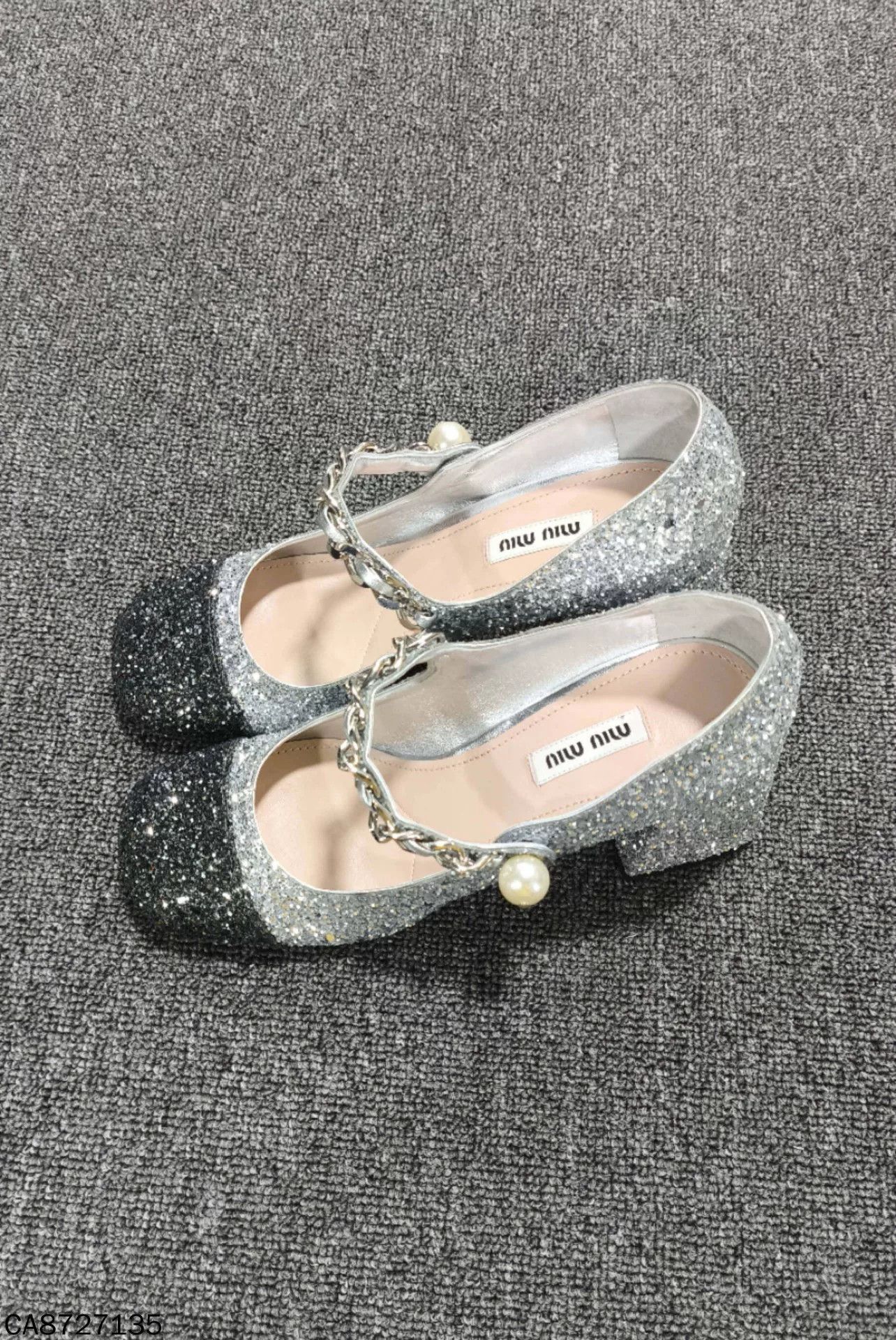 Miu Miu Glitter Mary Jane Shoes MIUMIU Size US 5.5 / IT 35.5 - 6 Thumbnail