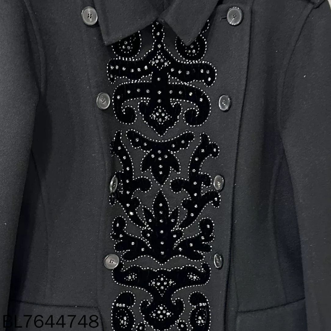 Dior Dior Velvet Diamond Wool Coat Size XS / US 0-2 / IT 36-38 - 3 Thumbnail