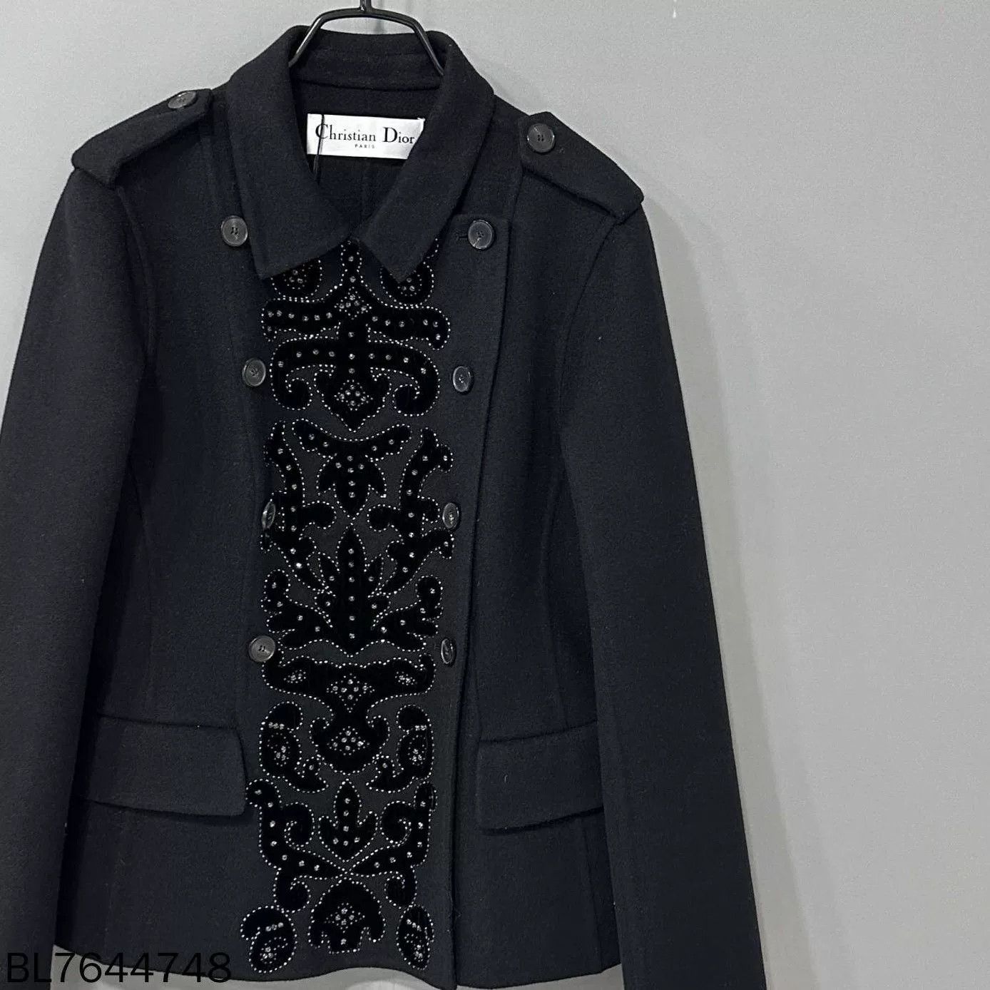 Dior Dior Velvet Diamond Wool Coat Size XS / US 0-2 / IT 36-38 - 2 Thumbnail