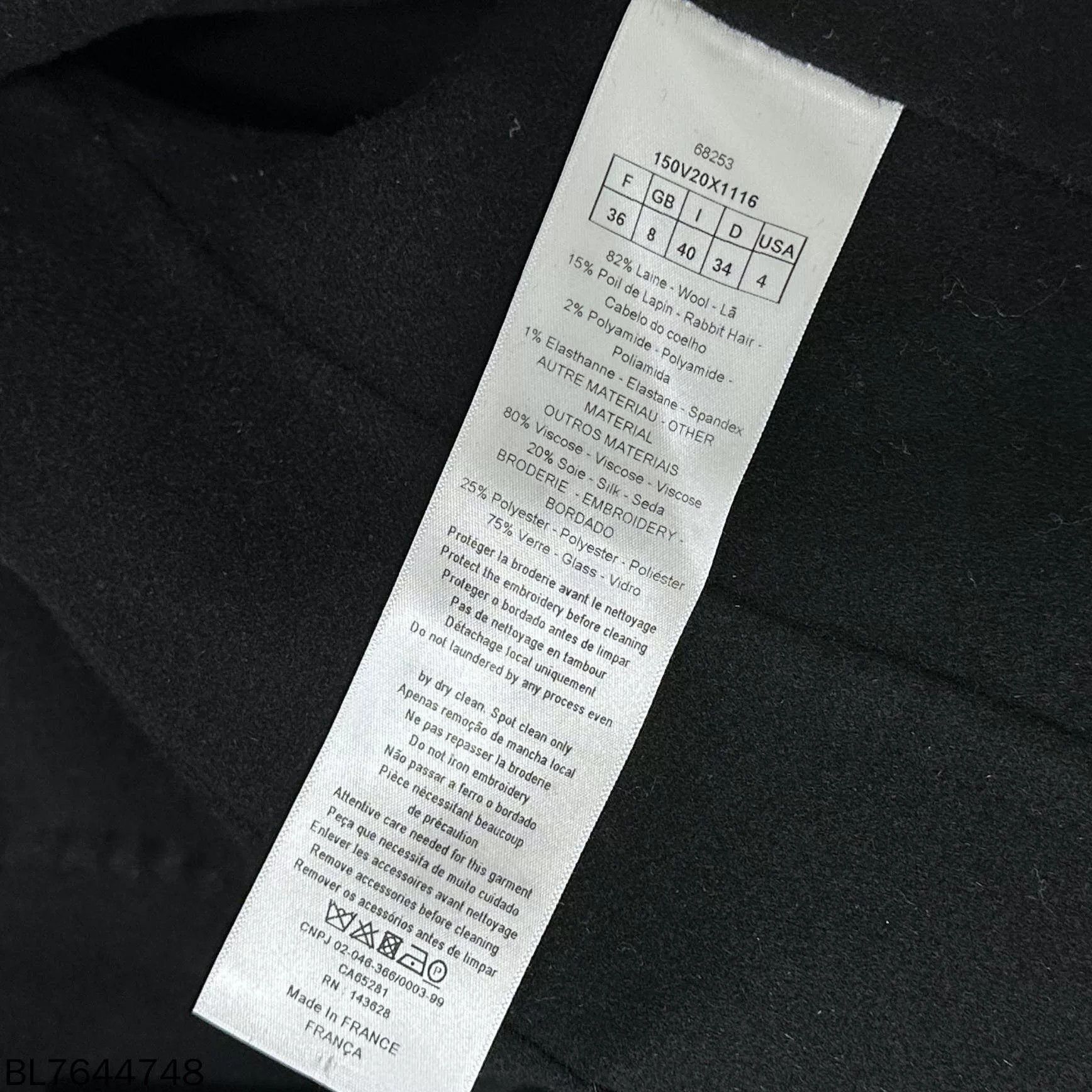 Dior Dior Velvet Diamond Wool Coat Size XS / US 0-2 / IT 36-38 - 6 Thumbnail