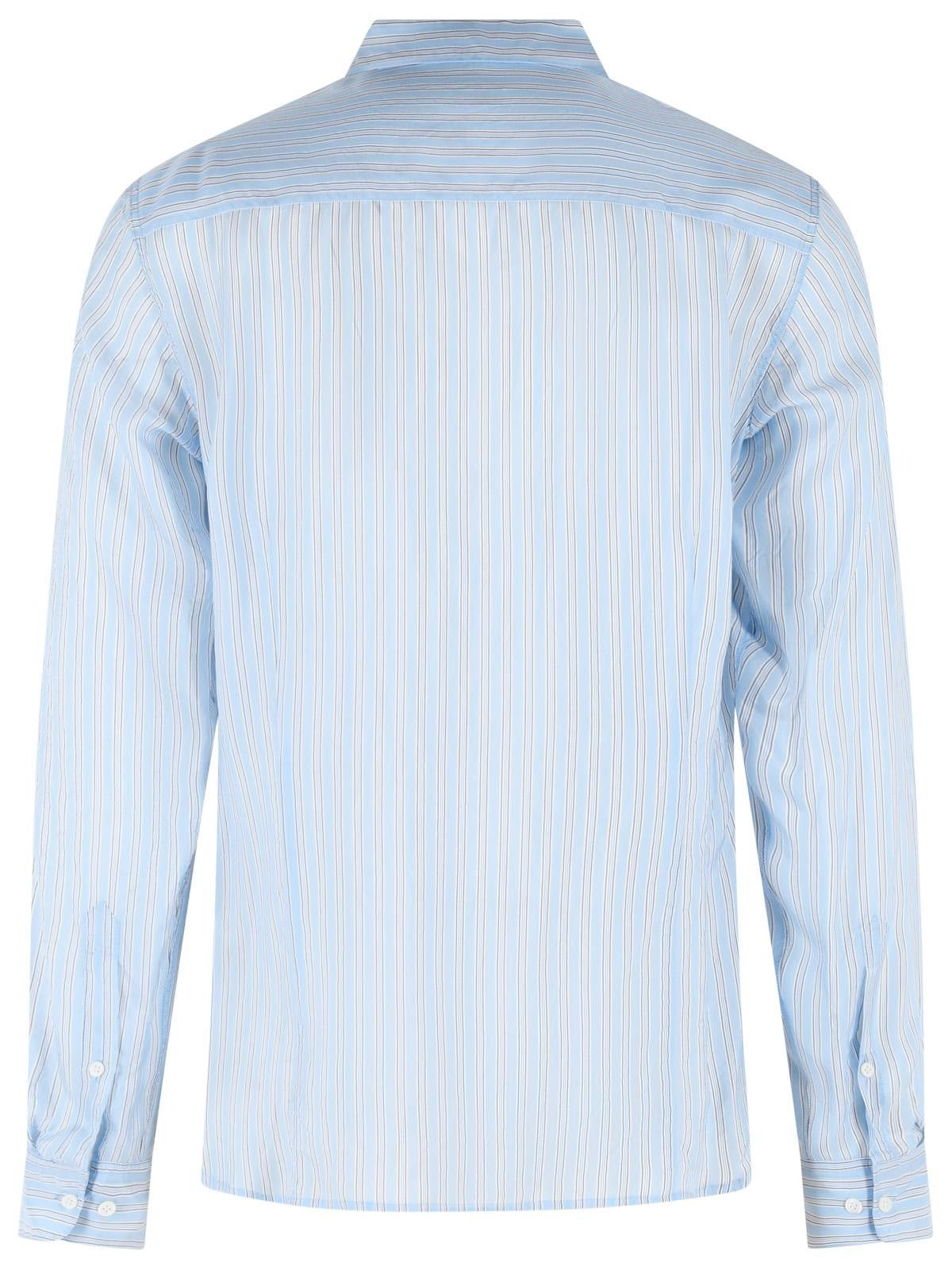Dries Van Noten DRIES VAN NOTEN 'Carvies' Light Blue Cupro Shirt Size US L / EU 52-54 / 3 - 3 Thumbnail