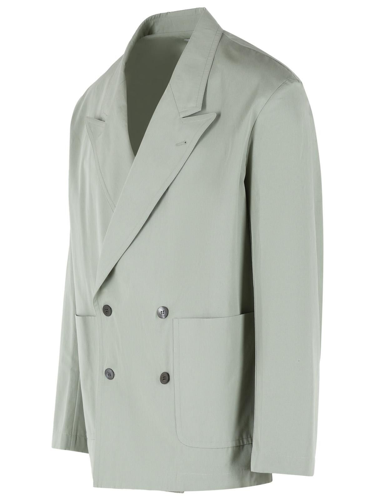 Dries Van Noten DRIES VAN NOTEN 'Caplans' Green Cotton Blazer Size US M / EU 48-50 / 2 - 2 Thumbnail