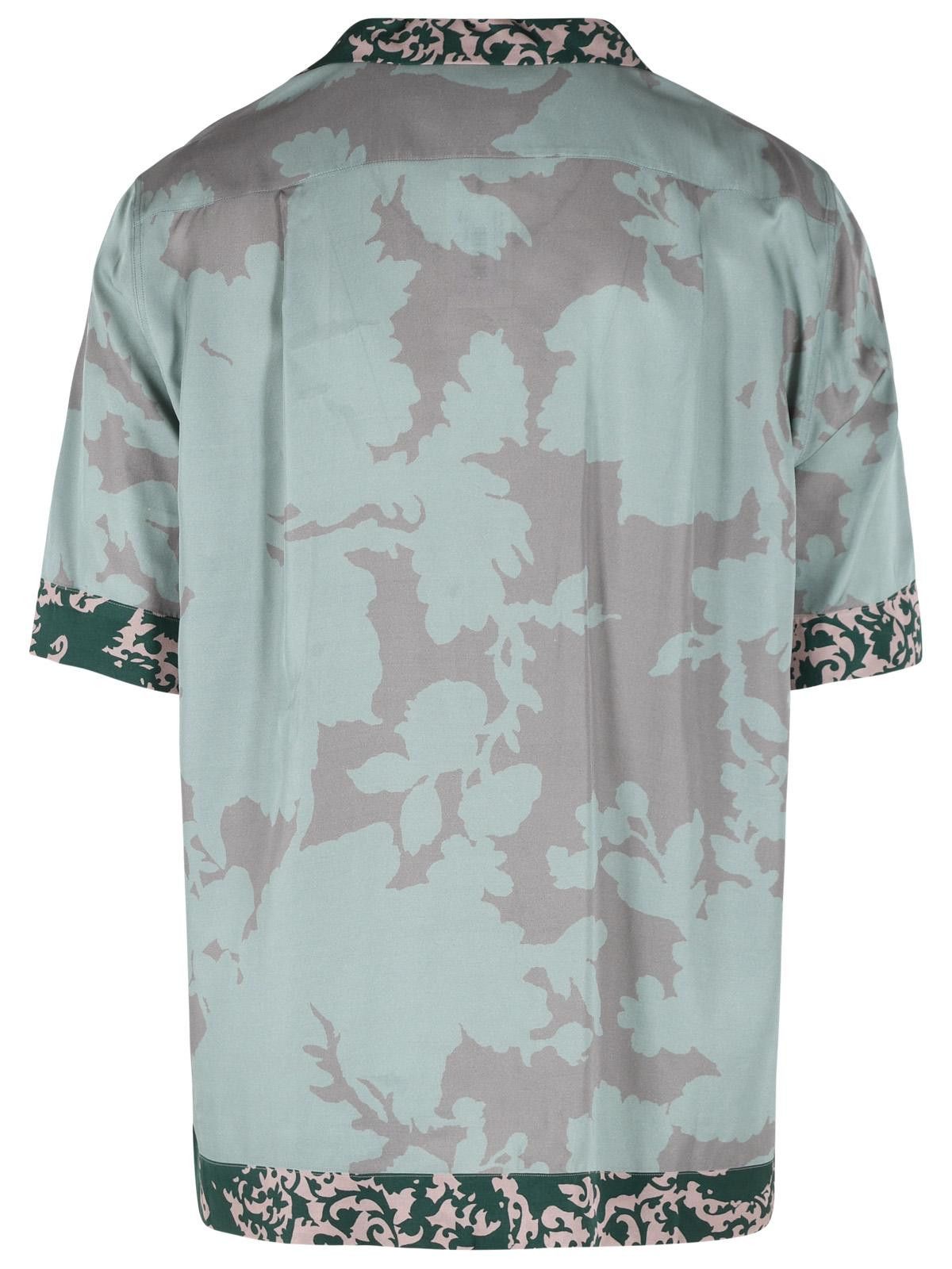 Dries Van Noten DRIES VAN NOTEN 'Carltone' Green Viscose Shirt Size US L / EU 52-54 / 3 - 3 Thumbnail