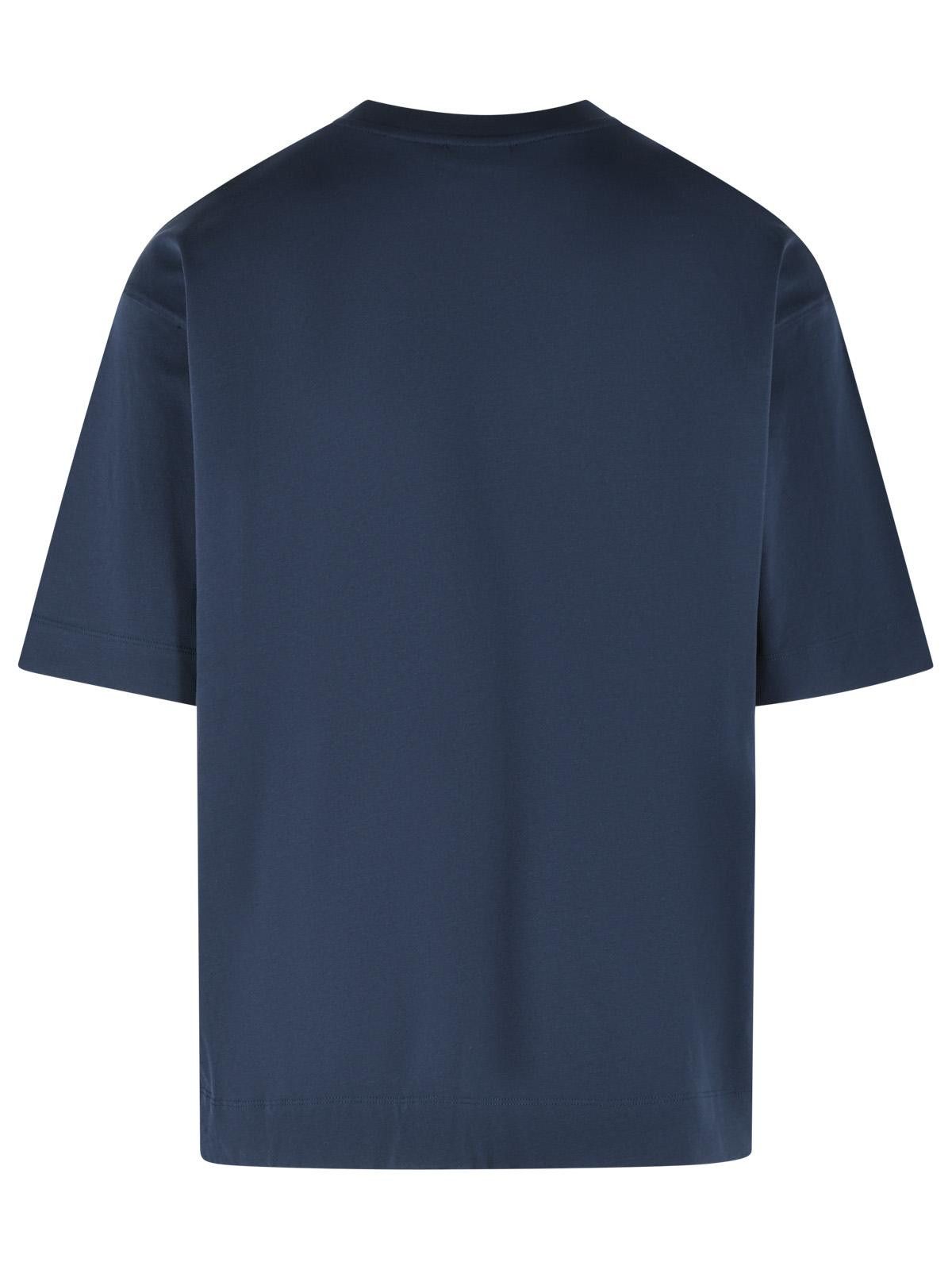 Dries Van Noten DRIES VAN NOTEN 'Heso' Navy Cotton T-Shirt Size US L / EU 52-54 / 3 - 3 Thumbnail