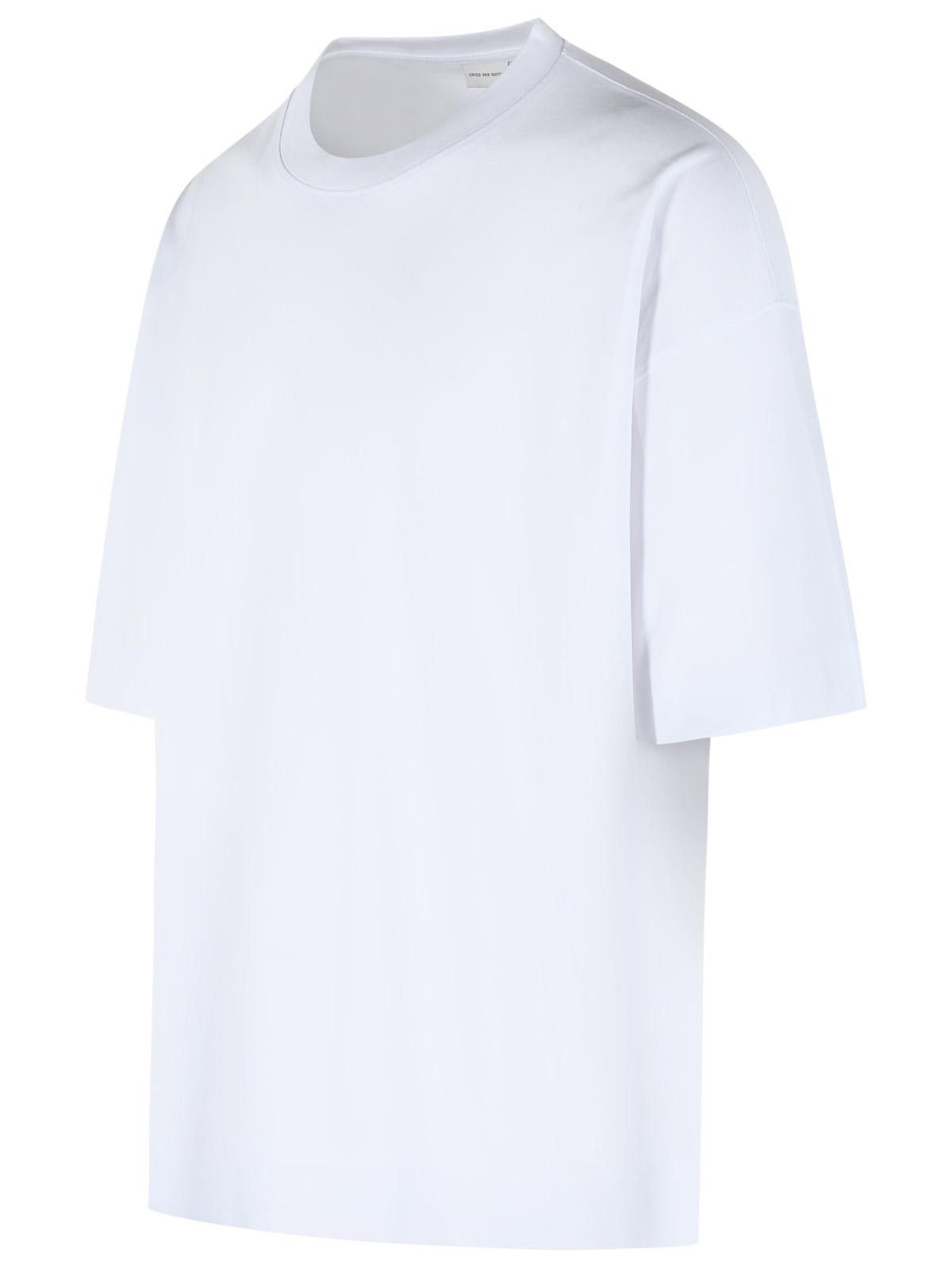 Dries Van Noten DRIES VAN NOTEN 'Heno' White Cotton T-Shirt Size US L / EU 52-54 / 3 - 2 Thumbnail
