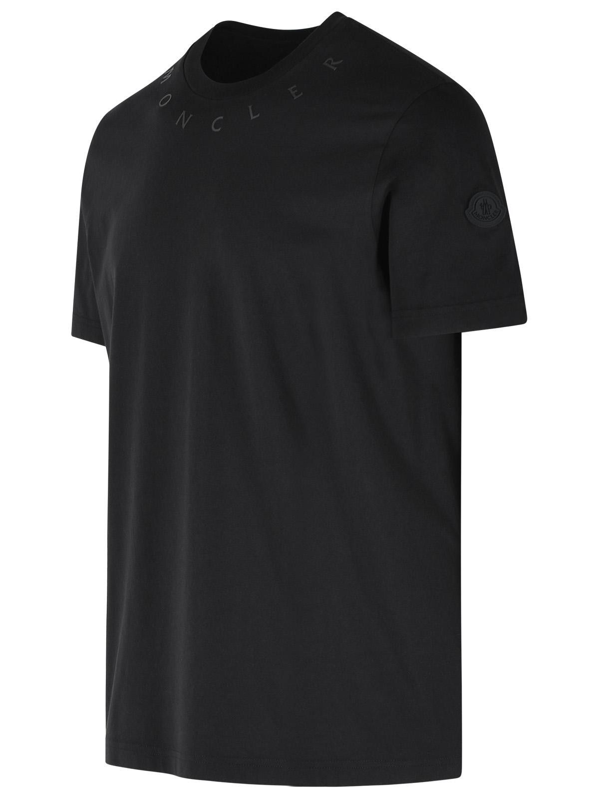 Moncler MONCLER Black Cotton T-Shirt Size US L / EU 52-54 / 3 - 2 Thumbnail