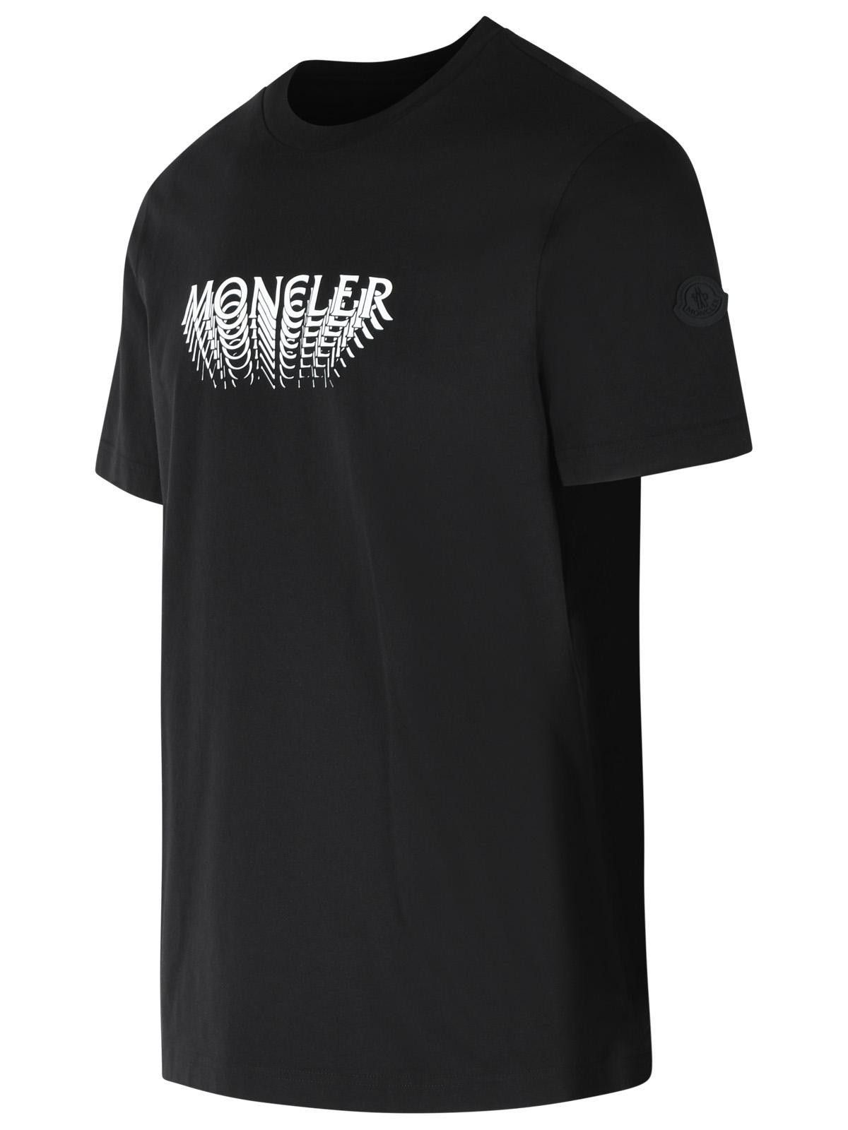 Moncler MONCLER Black Cotton T-Shirt Size US S / EU 44-46 / 1 - 2 Thumbnail