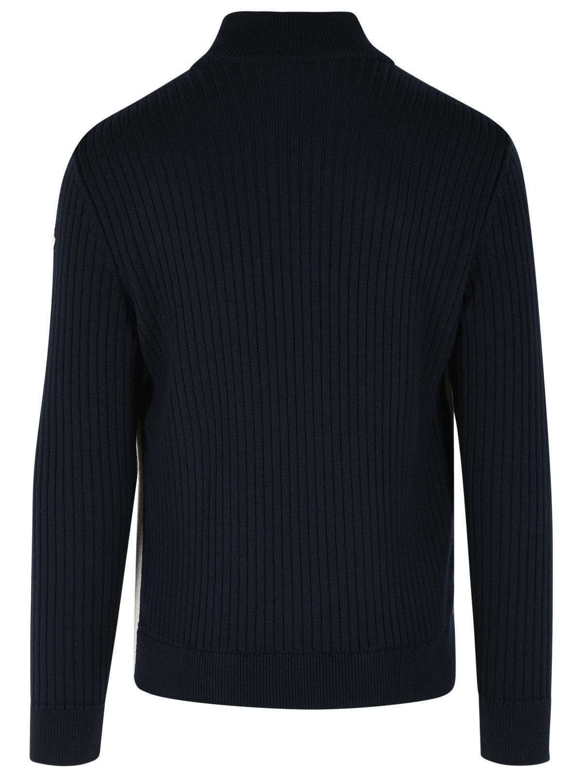 Moncler MONCLER Padded Virgin Wool Cardigan With Zip Navy Blue Size US M / EU 48-50 / 2 - 3 Thumbnail