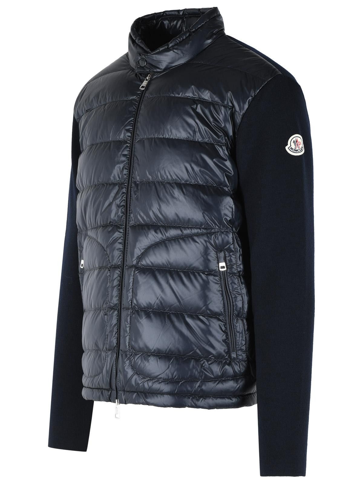 Moncler MONCLER Padded Virgin Wool Crdigan With Zip Navy Blue Size US XL / EU 56 / 4 - 2 Thumbnail