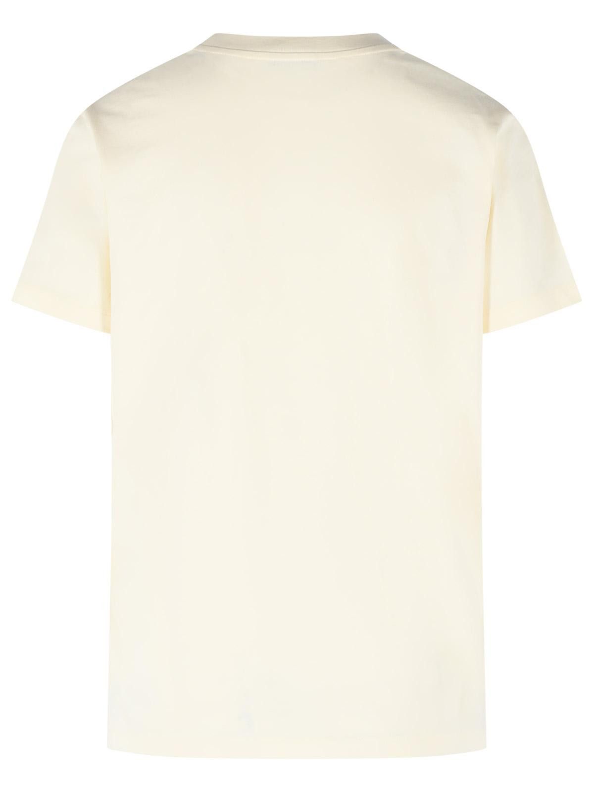Moncler MONCLER Ivory Cotton T-Shirt Size L / US 10 / IT 46 - 3 Thumbnail