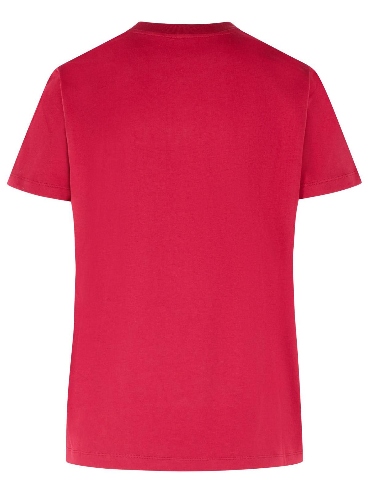 Moncler MONCLER Cherry Pink Cotton T-Shirt Size S / US 4 / IT 40 - 3 Thumbnail
